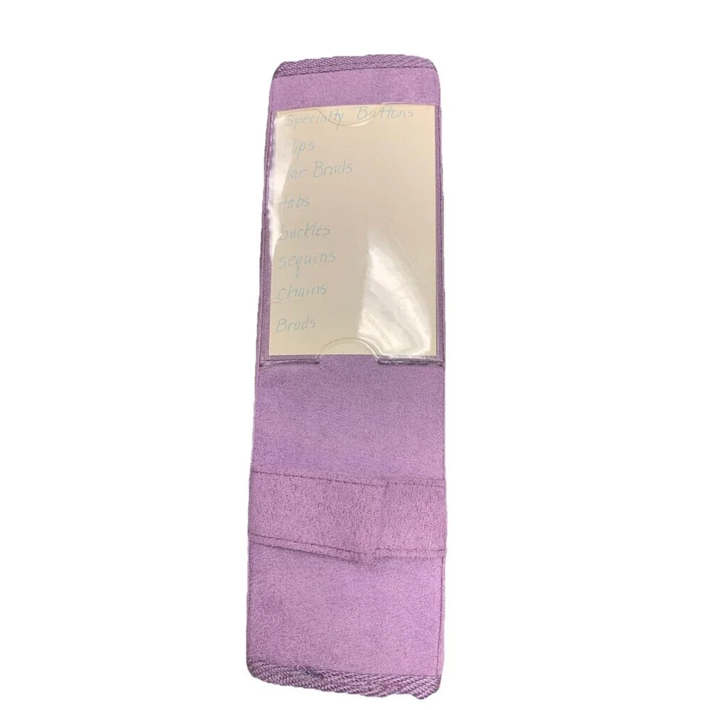 Craft Mates Double Sided Case With 8 Organizers Purple Faux Suede 9.5x9x3